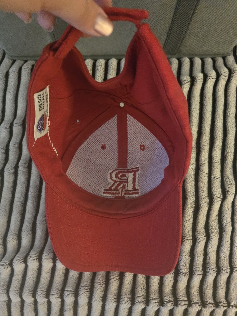 Rutgers Red Baseball Hat with "R" Logo - Picture 3 of 3